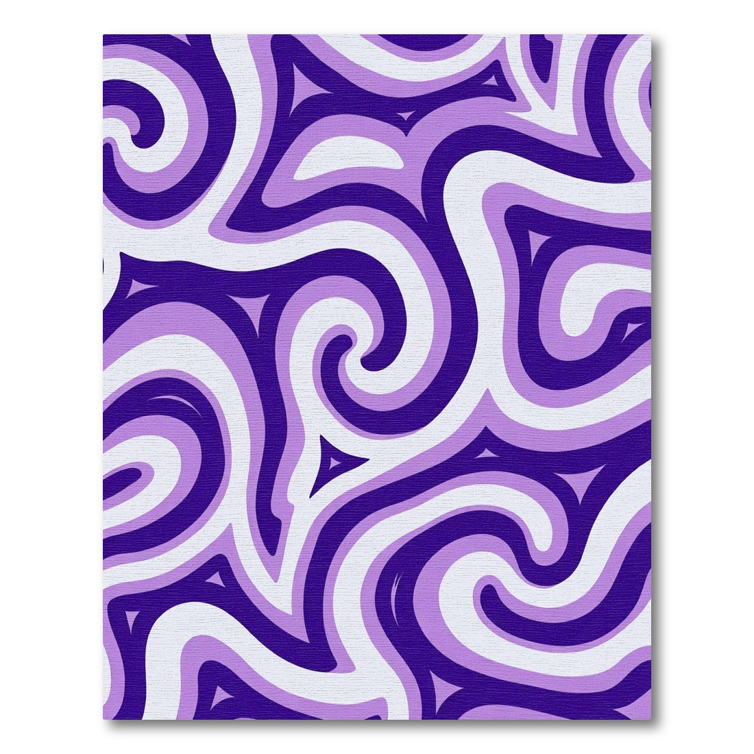 Vivid Purple Swirl Fluid Composition Rug
