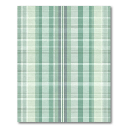 Serene Green Plaid Geometric Rug