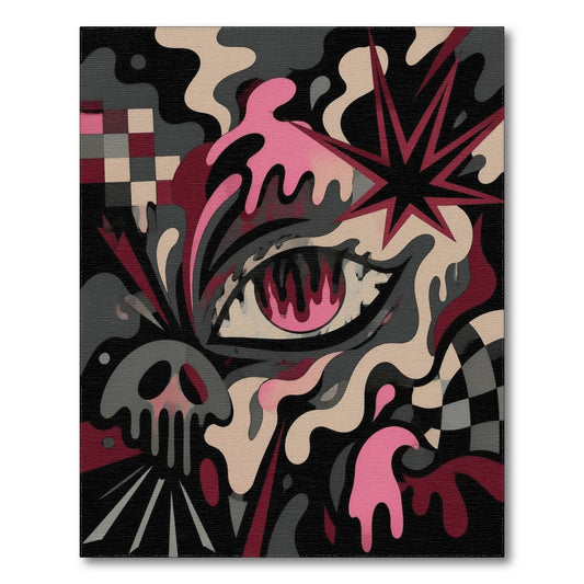 Bold Abstract Eye Area Rug