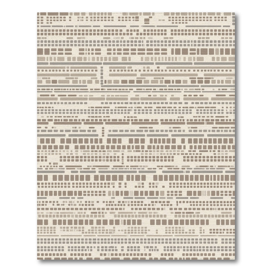 Geometric Modern Striped Beige Geometric Striped Area Rug