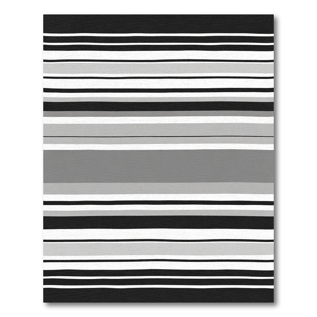 Monochrome Horizontal Stripe Collection Rug