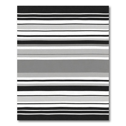 Monochrome Horizontal Stripe Collection Rug