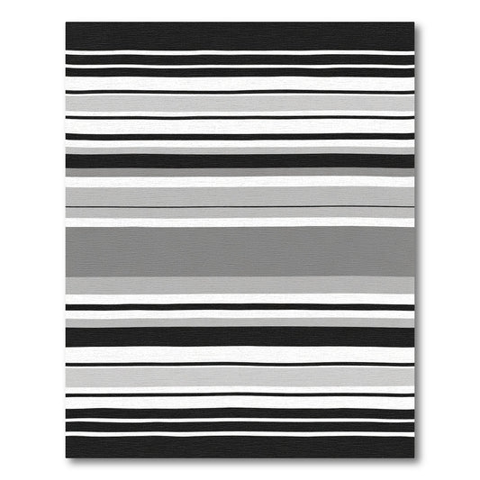 Monochrome Horizontal Stripe Collection Rug