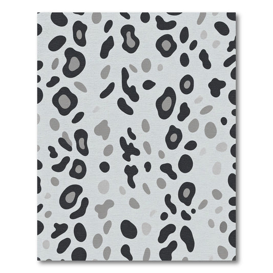 Monochrome Spotted Animal Print Rug