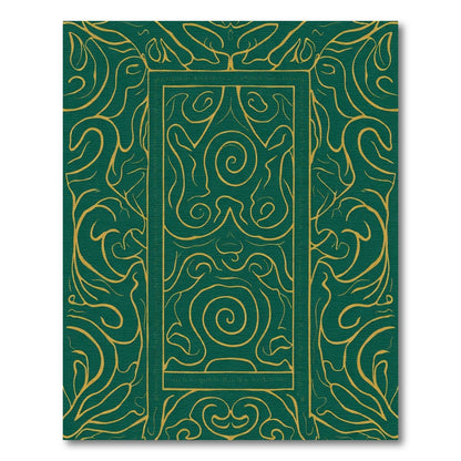 Emerald Gold Swirl Ornamental Rug
