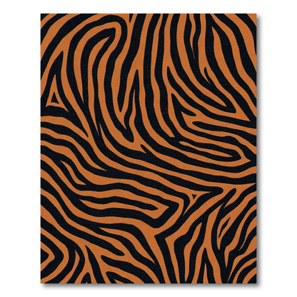 Bold Orange Black Animal Stripe Rug