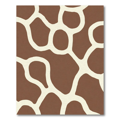 Brown Cream Organic Giraffe Spot Rug