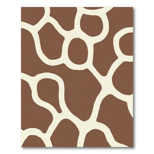 Brown Cream Organic Giraffe Spot Rug