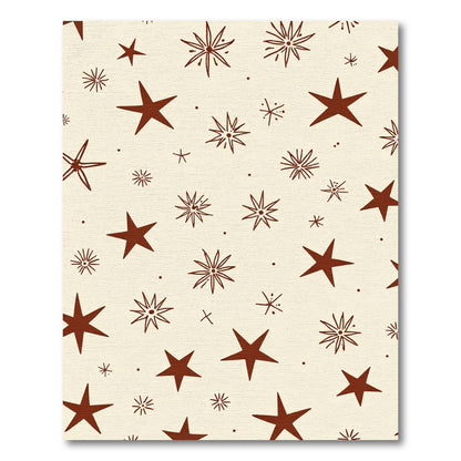 Cream Colored Stellar Sparkle Star Rug