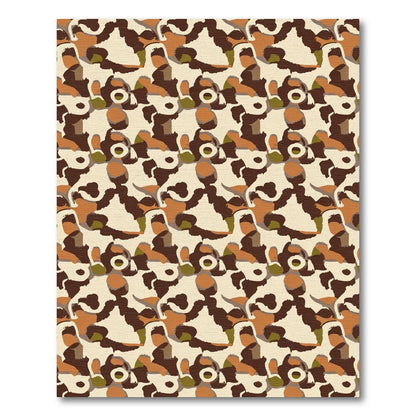Earthy Abstract Organic Landscape Rug