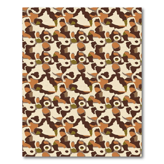 Earthy Abstract Organic Landscape Rug