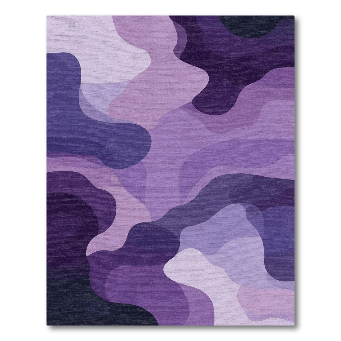 Amethyst Swirl Abstract Organic Shapes Rug