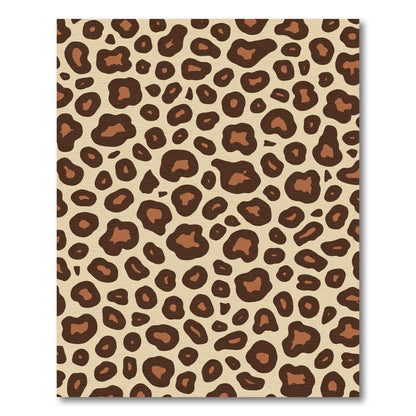 Leopard Spots Cream Brown All Over Rug