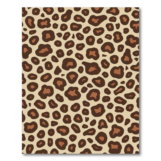 Leopard Spots Cream Brown All Over Rug