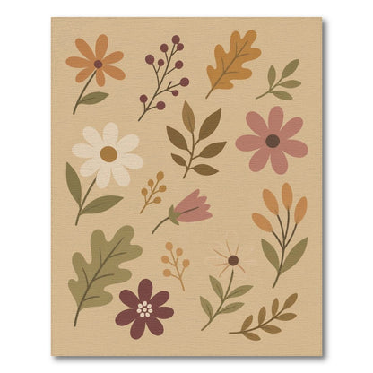 Earthy Floral Vintage Area Rug