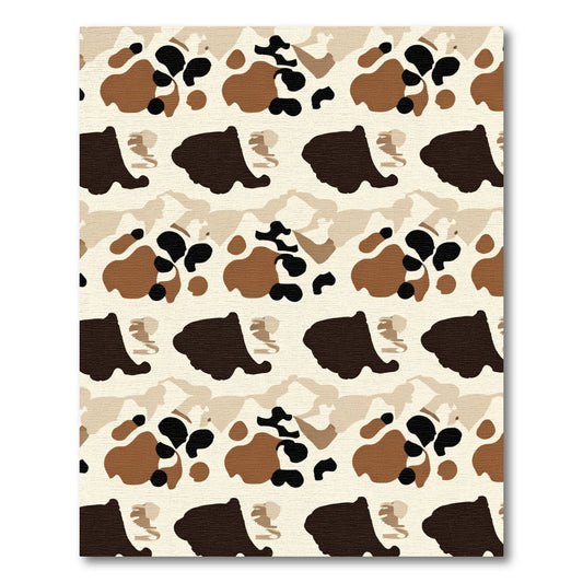 Earthy Abstract Spots Composition Rug
