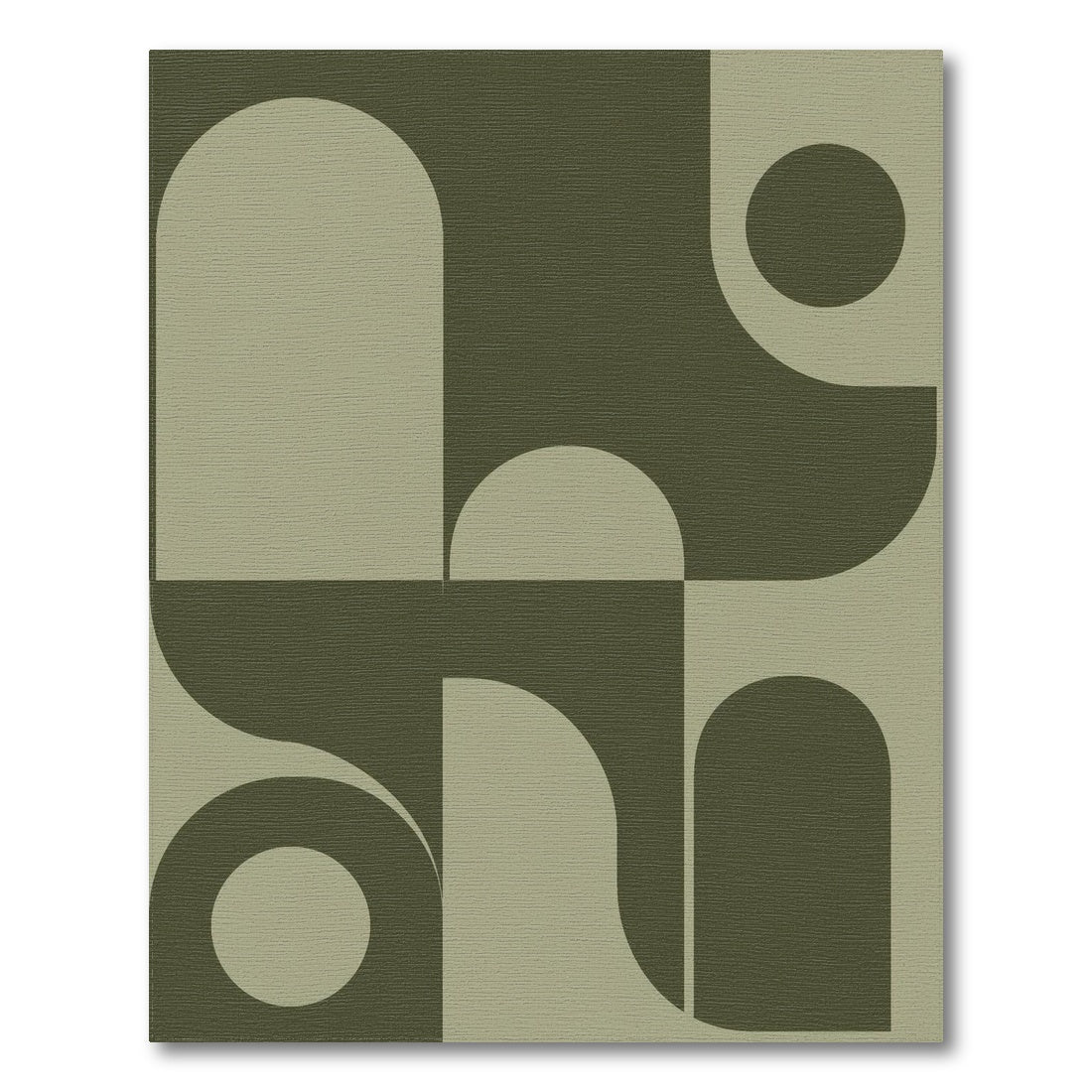 Geometric Modern Olive Green Geometric Modern Area Rug