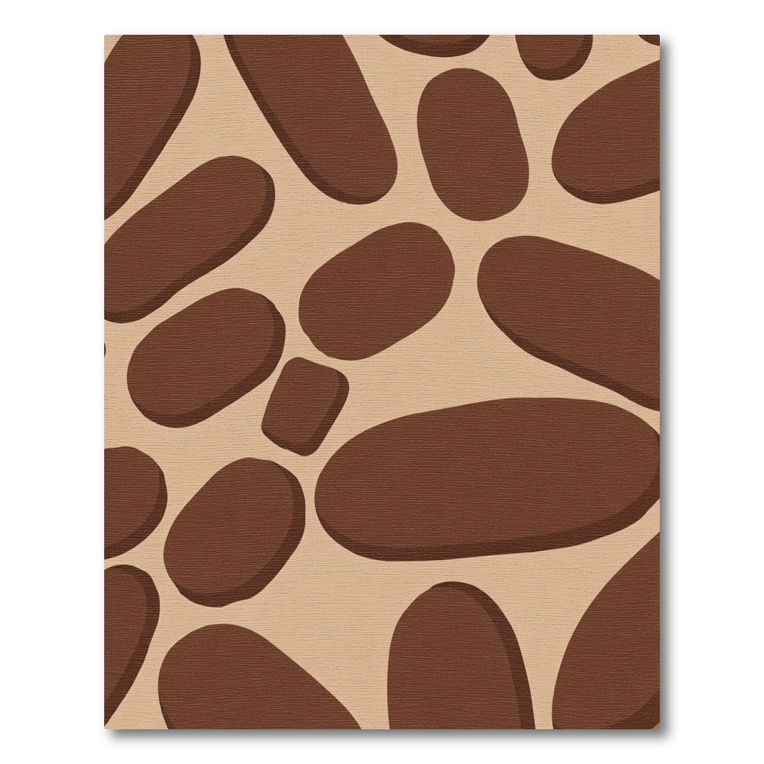 Brown Organic Shape Abstract Rug