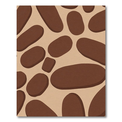 Brown Organic Shape Abstract Rug