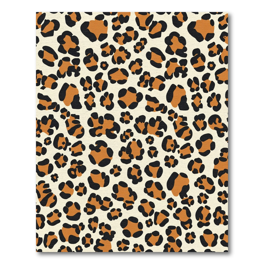 Classic Leopard Spots Cream Orange Rug
