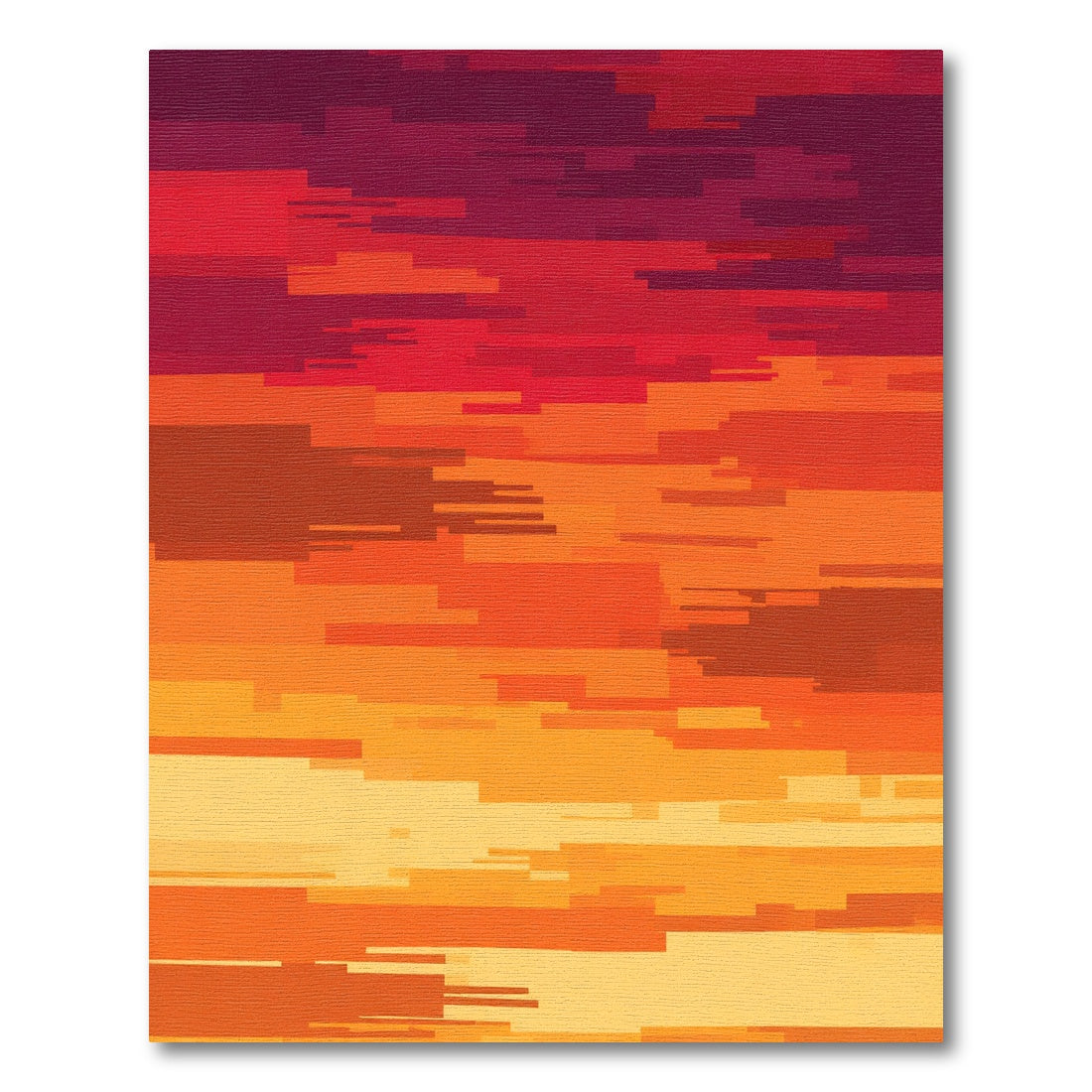 Sunset Gradient Horizontal Stripe Area Rug