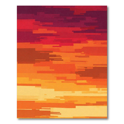 Sunset Gradient Horizontal Stripe Area Rug