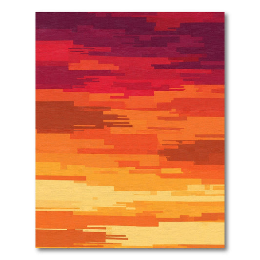 Sunset Gradient Horizontal Stripe Area Rug