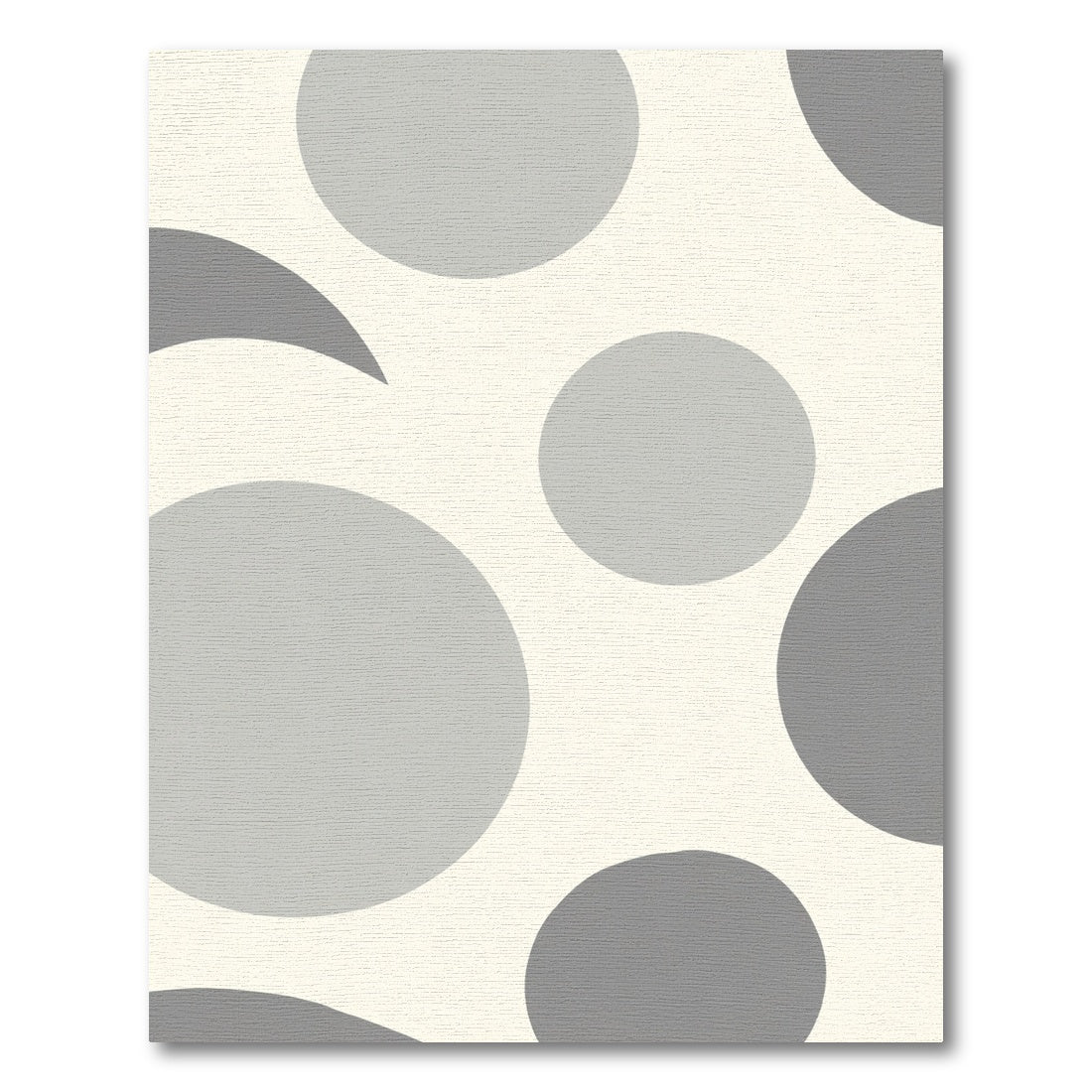 Modern Gray Circle Composition Rug