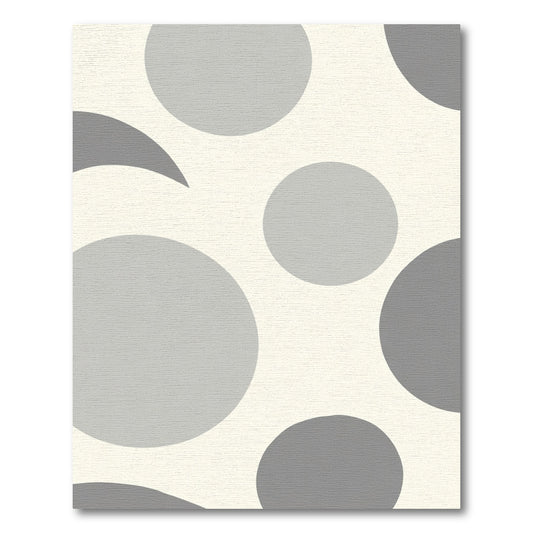 Modern Gray Circle Composition Rug