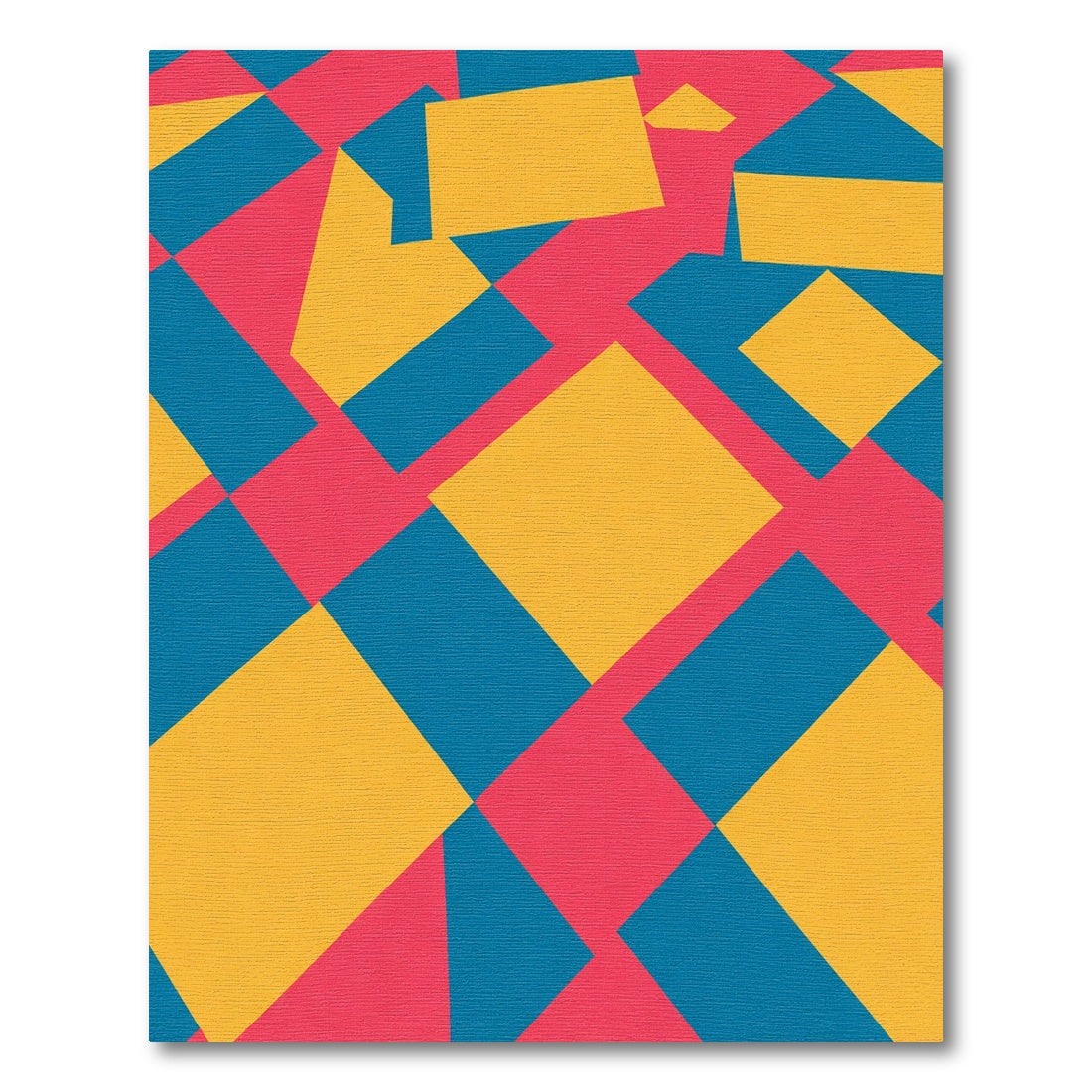 Crimson Teal Yellow Geometric Layla Rug