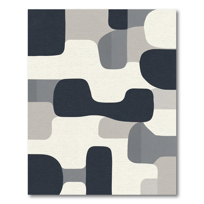 Abstract Mid Century Modern Forms Rug