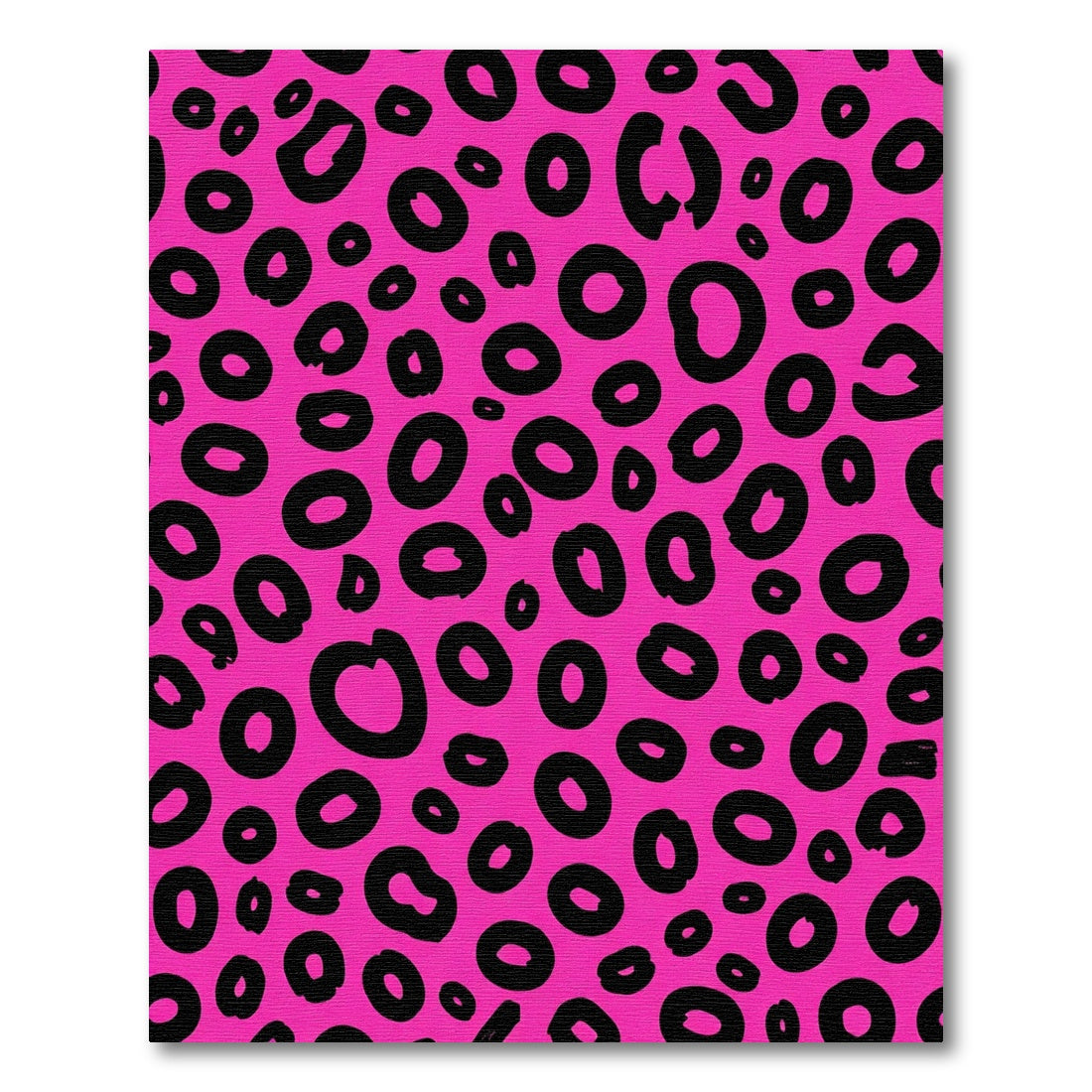 Hot Pink Black Animal Spots Rug