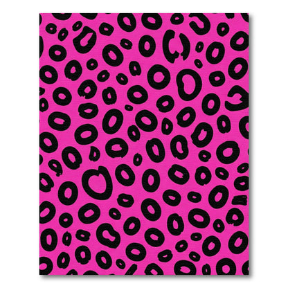 Hot Pink Black Animal Spots Rug