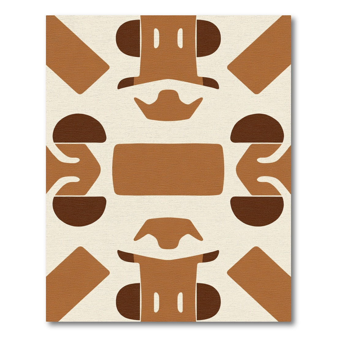 Terracotta Earth Abstract Forms Rug
