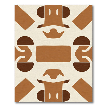 Terracotta Earth Abstract Forms Rug