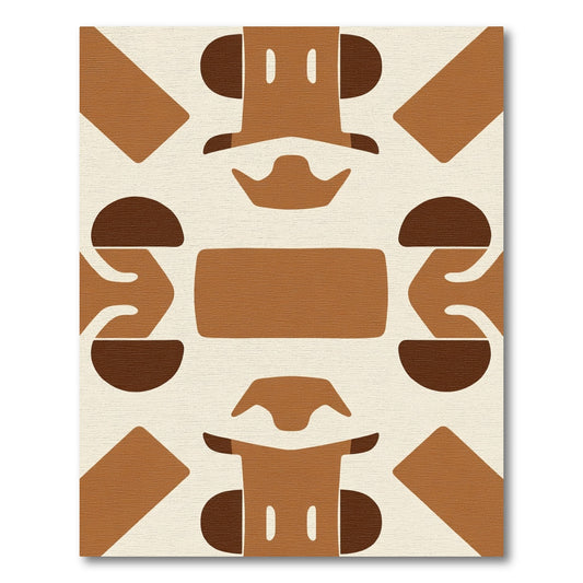 Terracotta Earth Abstract Forms Rug