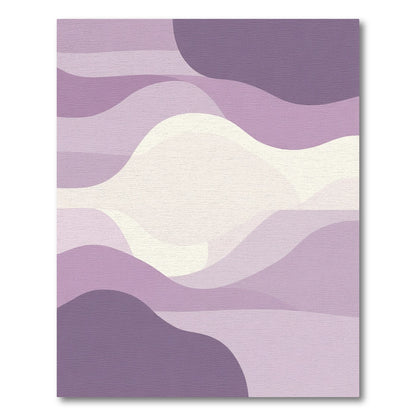 Lavender Abstract Gradient Wave Rug