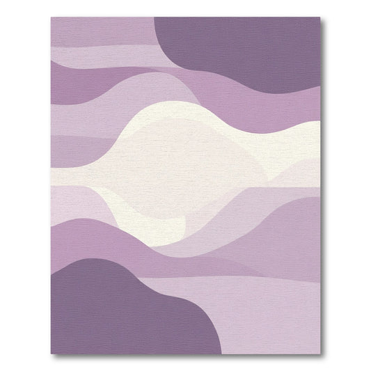 Lavender Abstract Gradient Wave Rug