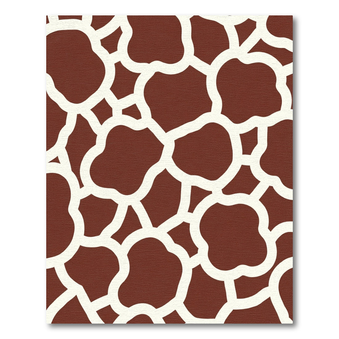Brown White Giraffe Spot Rug