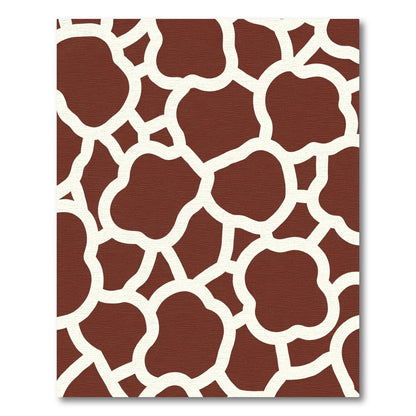 Brown White Giraffe Spot Rug