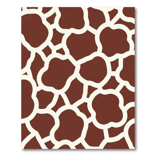 Brown White Giraffe Spot Rug