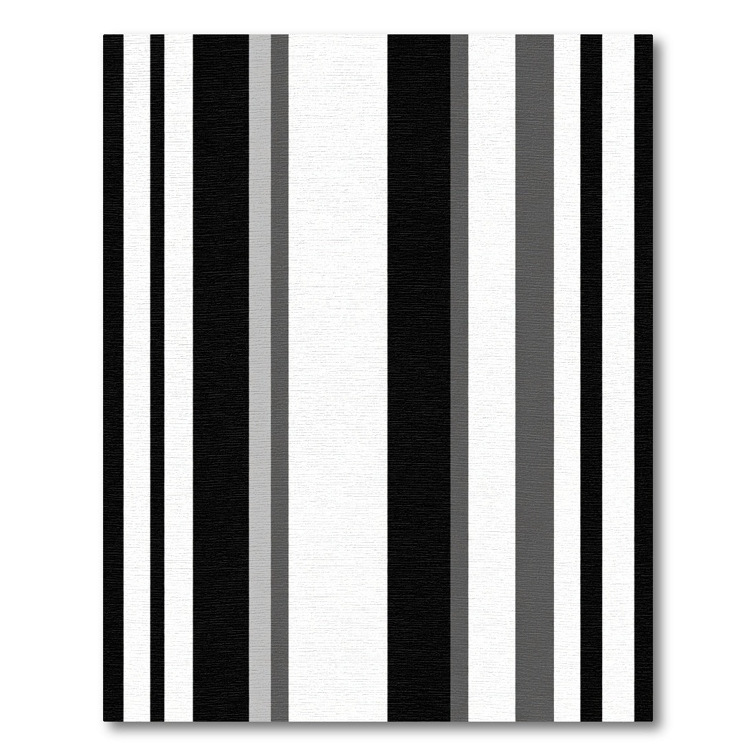 Modern Black White Gray Stripe Area Rug