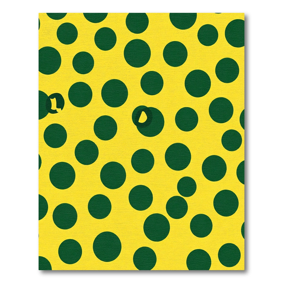 Yellow Green Polka Dot Circles Rug