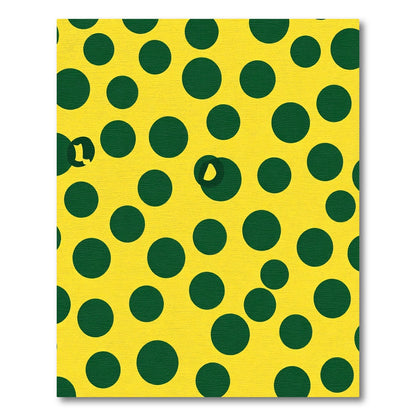 Yellow Green Polka Dot Circles Rug