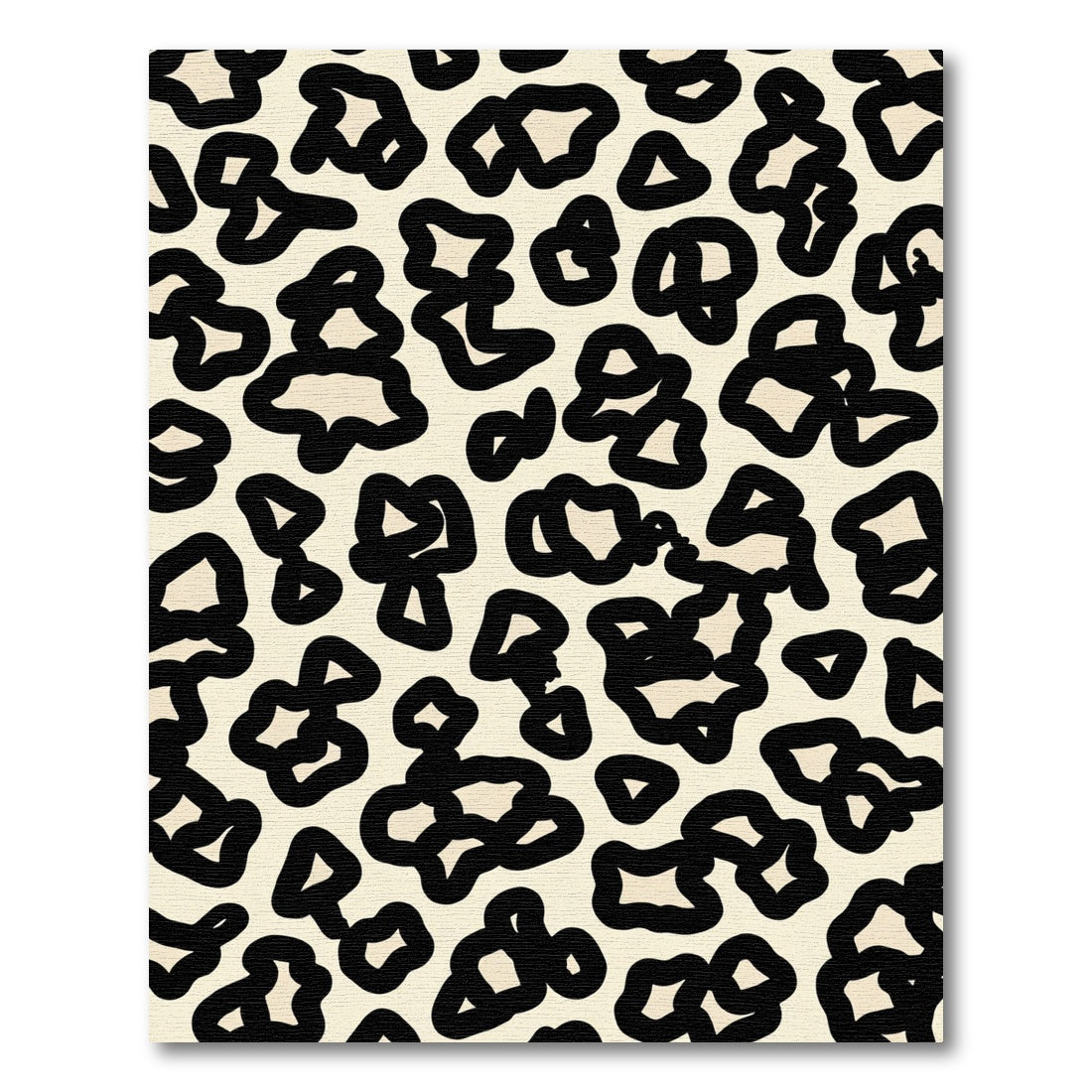 Cream Black Abstract Spots Rug