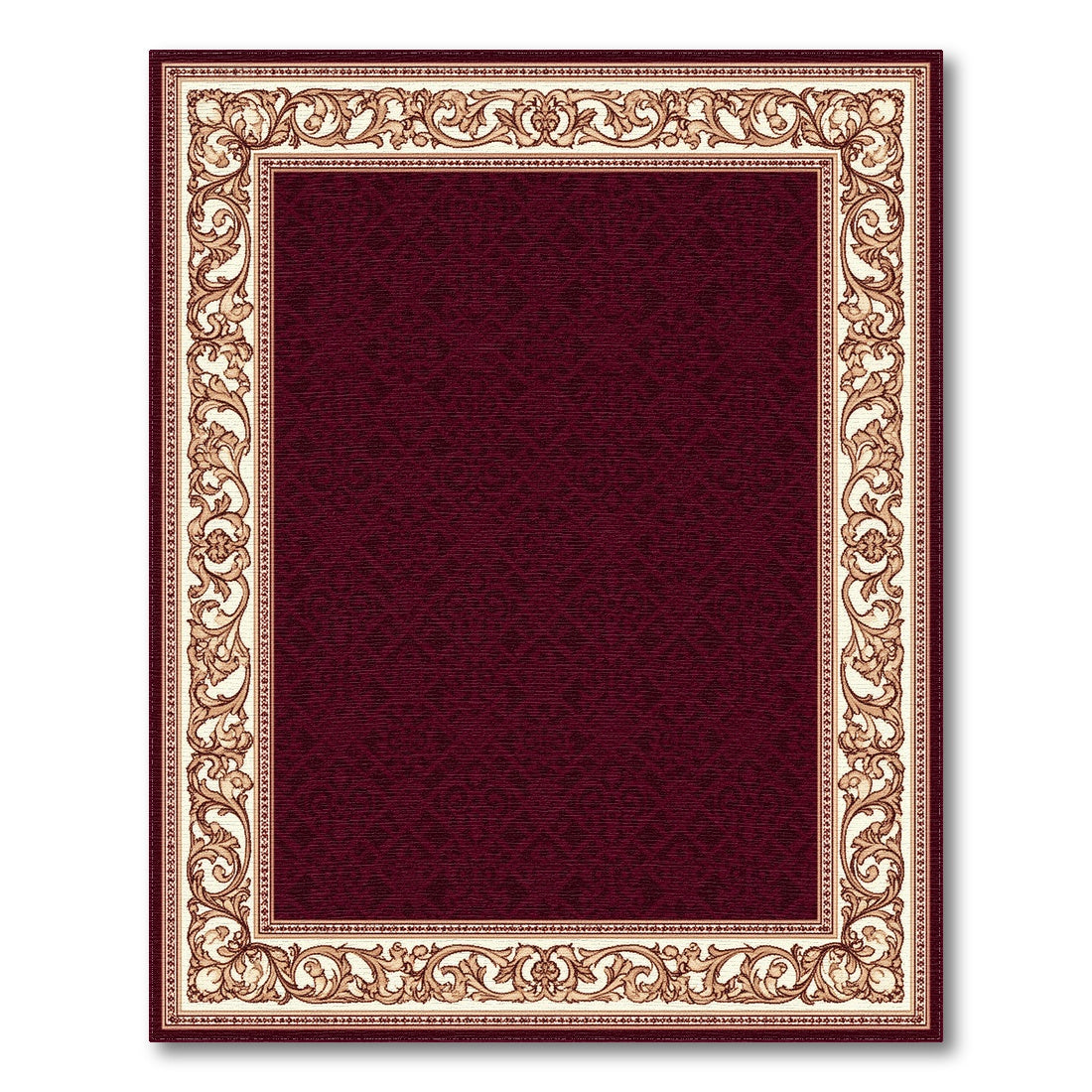 Luxurious Red Persian Area Rug with Ornate Border