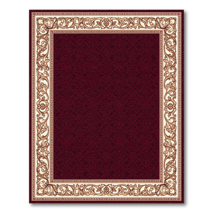 Luxurious Red Persian Area Rug with Ornate Border