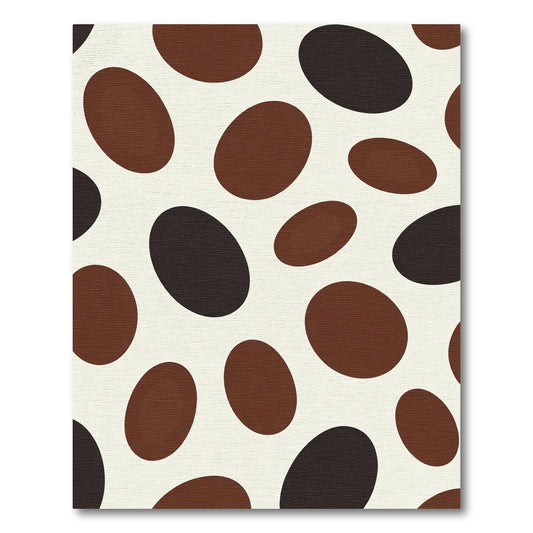 Brown Black Oval Spot Rug