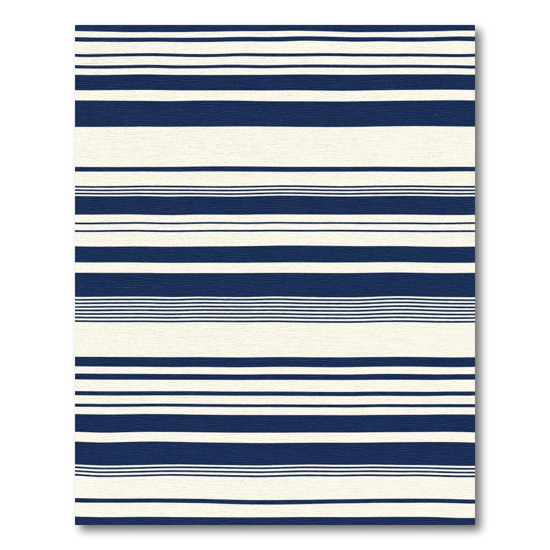 Rich Navy Cream Horizontal Stripe Rug