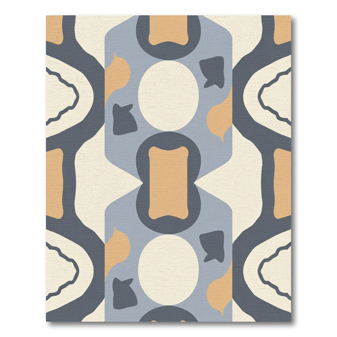 Mid Century Modernist Abstract Shapes Rug